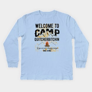 family camping Kids Long Sleeve T-Shirt